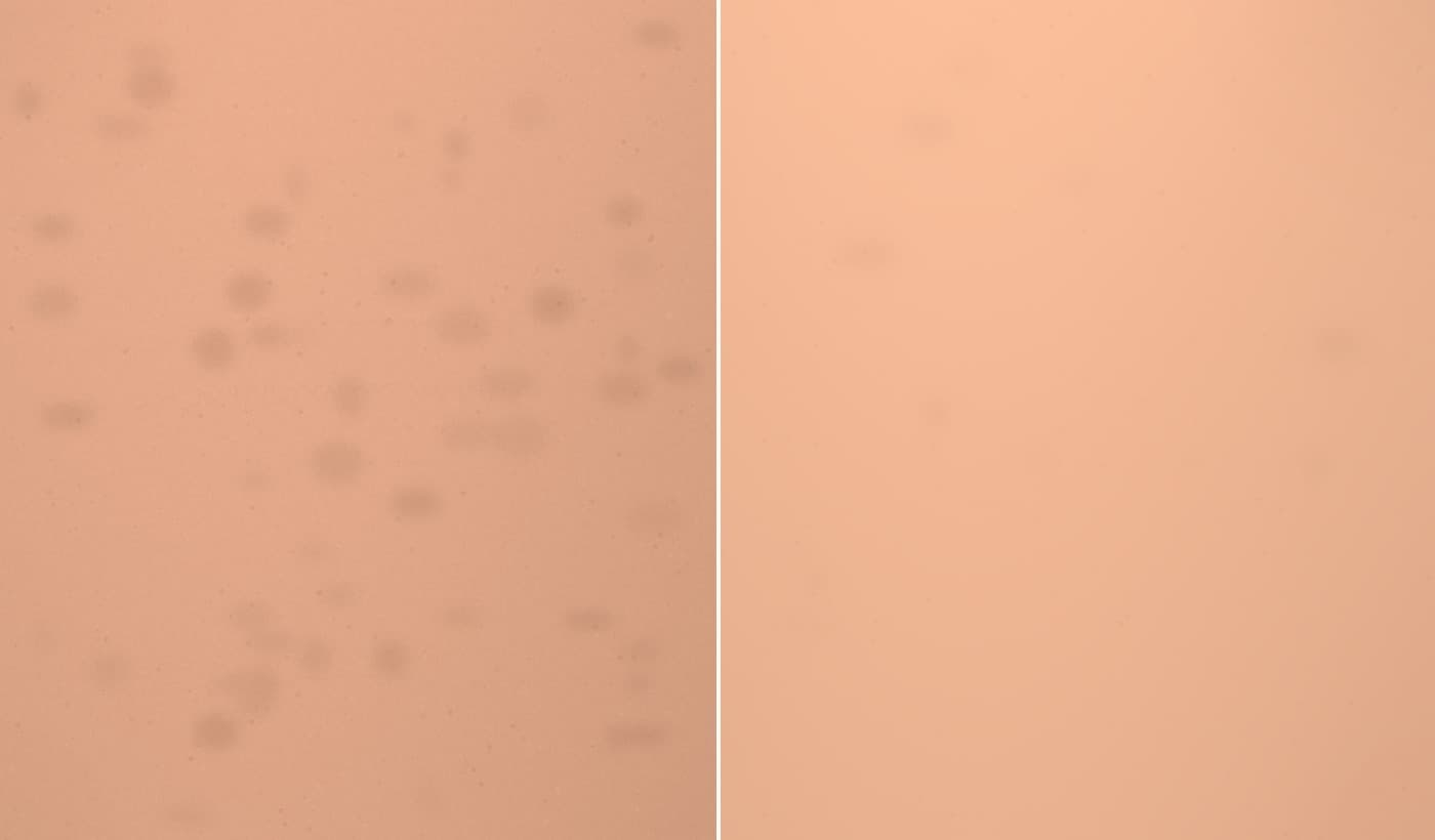 Theoretical before and after texture study for Bright Side